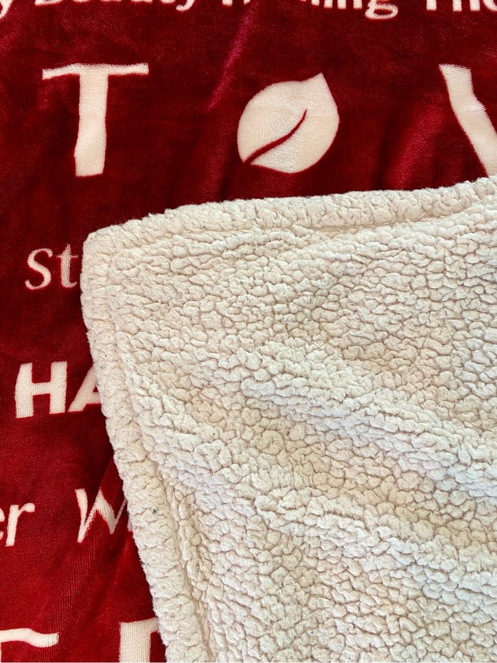 Red 'Perseverance' Get Well Plush Throw Blanket by - Picture 5 of 5